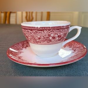 Set of TWO (2) Mayfair by Wedgewood (for Williams-Sonoma) cups and saucers